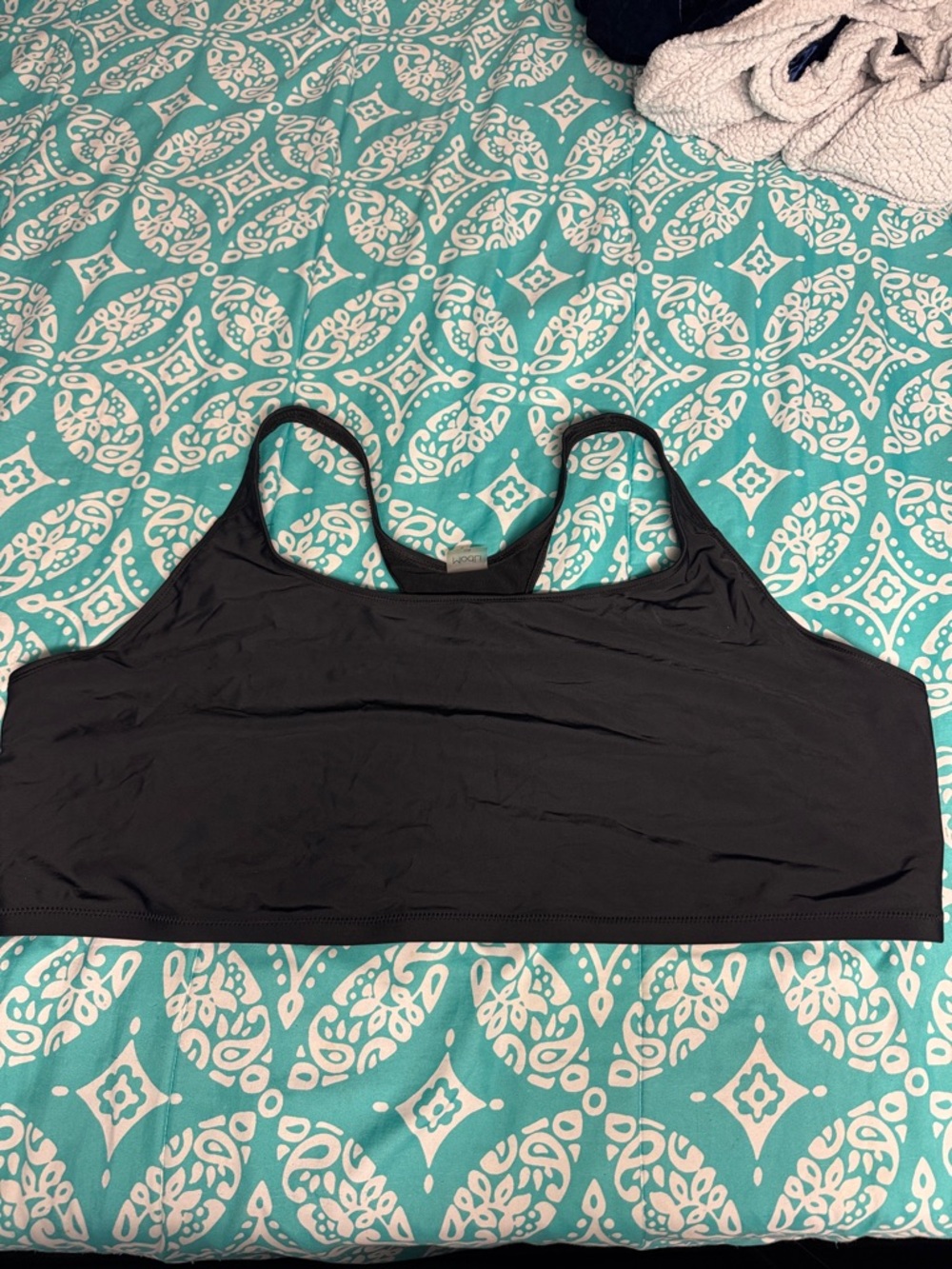 Classic Black Bikini Top with Thin Straps